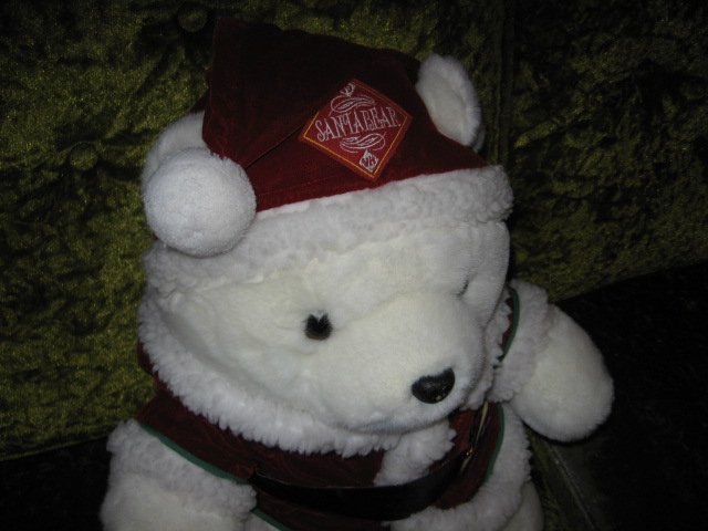 Image 2 of SantaTeddy Bear collectible plush jacket hood cap  rare  1998 18