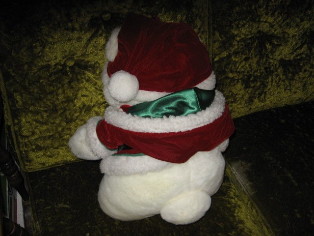 Image 3 of SantaTeddy Bear collectible plush jacket hood cap  rare  1998 18