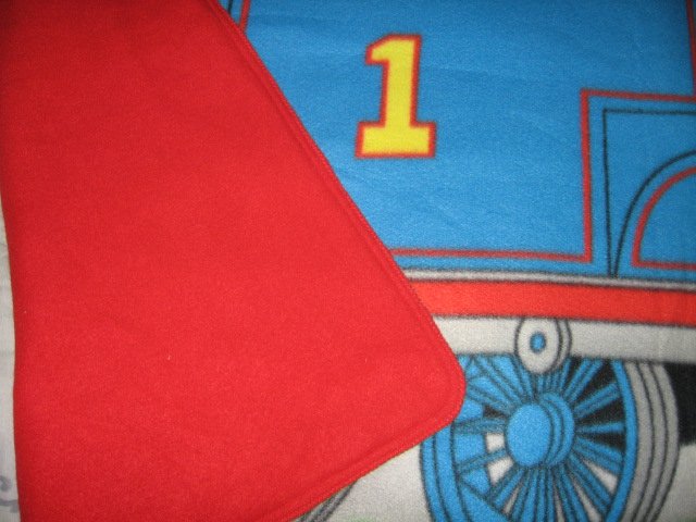 Image 1 of Thomas the  tank Engine  friends fleece toddler blanket 28 X 36 inch