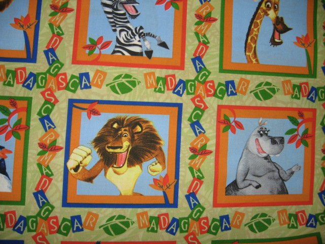 Image 2 of Madagascar squares Lion zebra giraffe hippo Set of 14  to sew