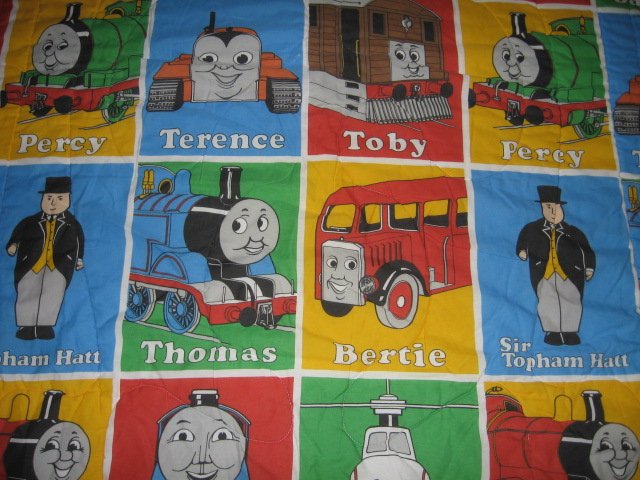 Thomas the tank Train child  fabric comforter double bed size