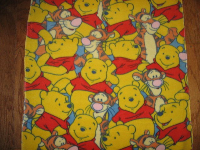 Image 0 of Winnie the Pooh Tigger newborn  baby blanket Handmade with licensed fleece