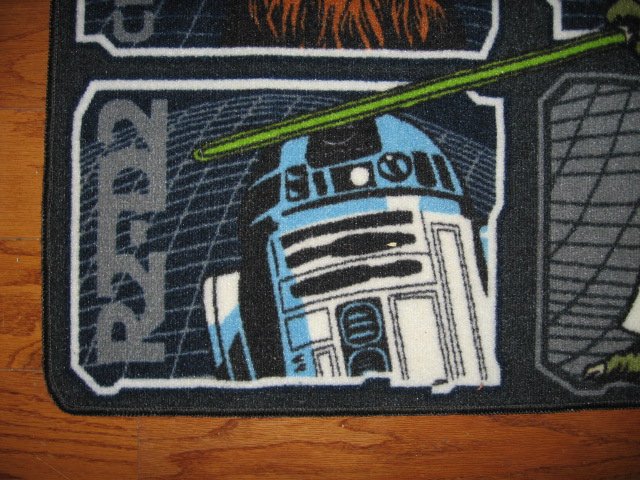 Image 2 of Star Wars Yoda R2D2 C-3PO  Bathroom Floor Mat rubber back Rare 