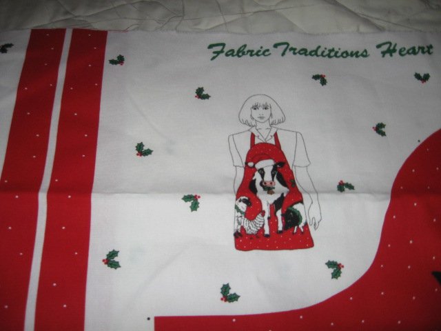 Image 3 of cow sheep chicken pig Christmas apron to sew cotton