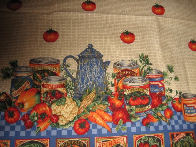 Vegetable tomato farm fabric apron panel adult Cotton to sew