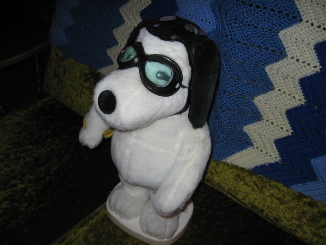 Image 2 of Snoopy and Woodstock aviator motion plush doll set