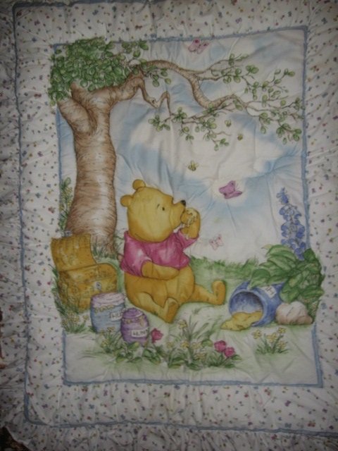 Pooh honey jar crib quilt out of print