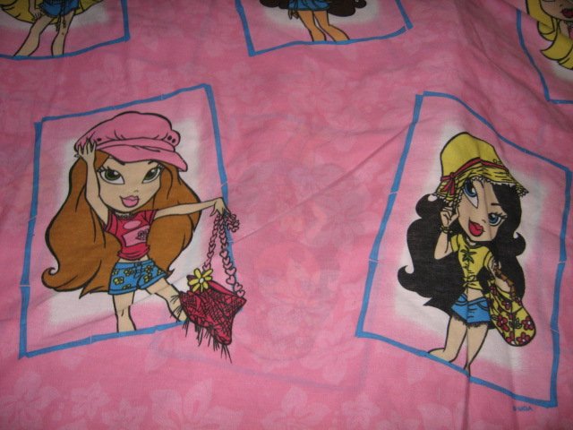 Image 2 of Lil Bratz Girls  Queen top sheet only 60 by 80