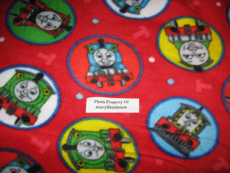Image 0 of Thomas the tank train fleece red child blanket or for toddler day care 