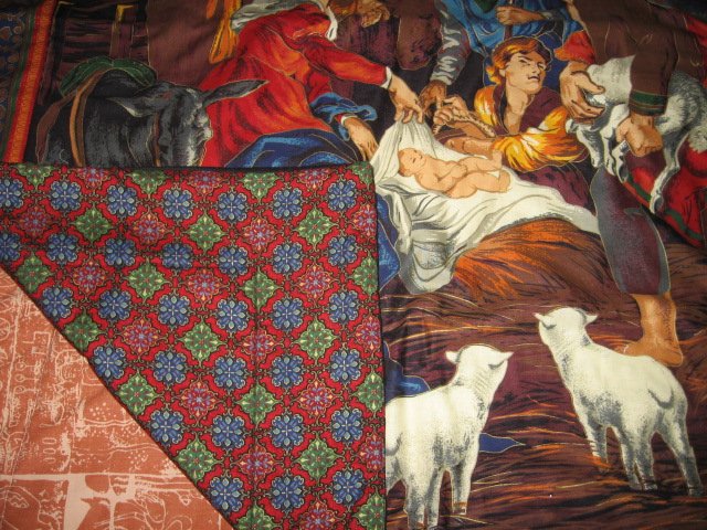 Image 5 of Nativity Jesus Quilt Mary Joseph Christmas Wal Mart Display item rare