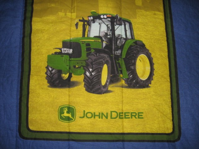 Image 2 of John Deere Tractor extra thick comforter 60 inches by 82 inches w/pillow case 