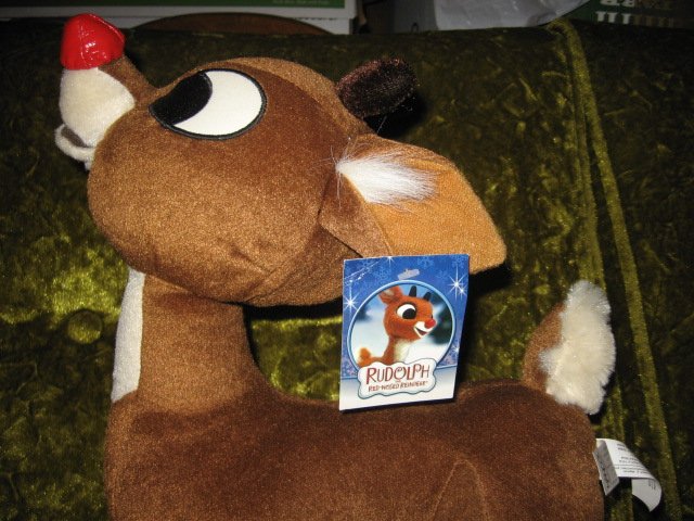 Image 2 of Rudolph the Red Nose Reindeer Doll with tag new vintage