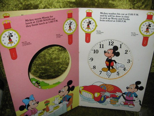 Image 4 of Mickey Mouse Disney Learn to use Clock Book Ages 3 and up