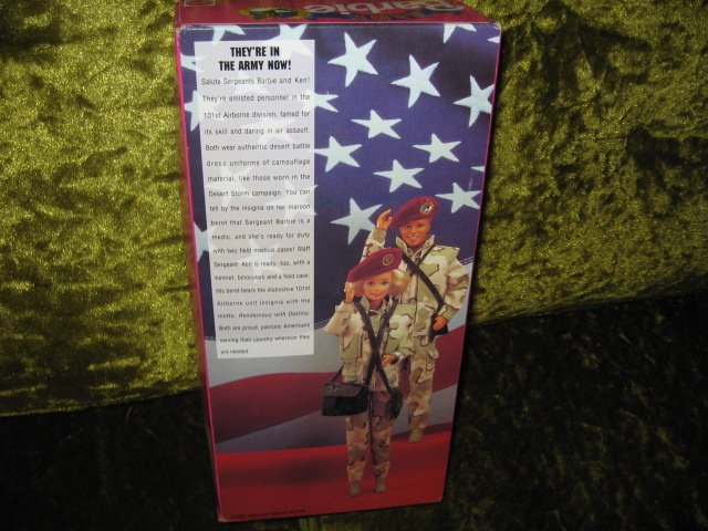 Image 3 of Army Stars Stripes Barbie doll with accessories 11 inch new in box