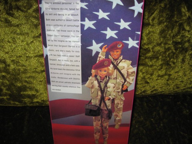 Image 4 of Army Stars Stripes Barbie doll with accessories 11 inch new in box