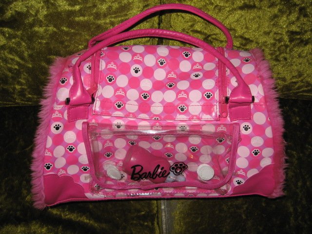 Barbie pet dog carrying case with dog