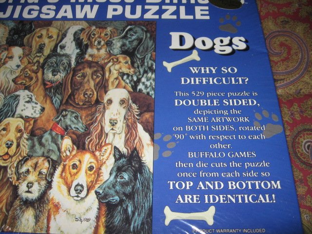 Image 2 of world's most difficult piece puzzle  529 pieces Dogs 15 by 15 double sided