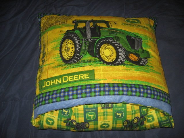 Image 0 of John Deere Tractor Quillow  48 inches by 62 inches 