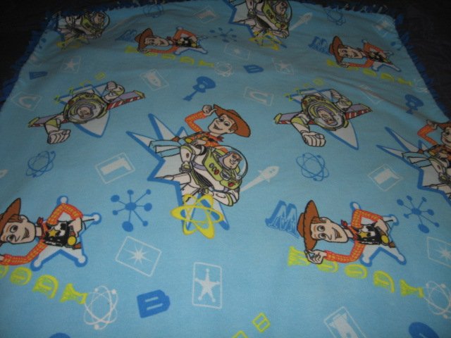 Image 0 of toy story double sided Fleece Blanket tied edges 42 inch by 52 inch