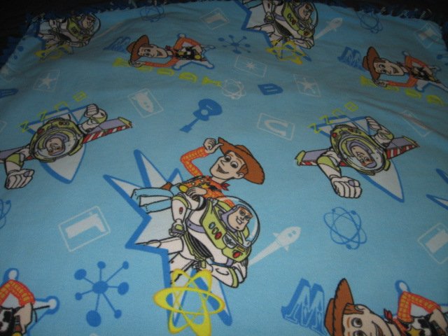 Image 3 of toy story double sided Fleece Blanket tied edges 42 inch by 52 inch