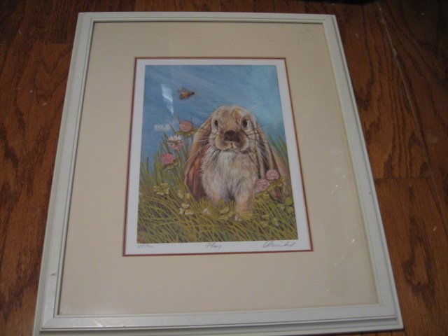 Flop ears Bunny Rabbit pencil signed limited print by MM Michel  