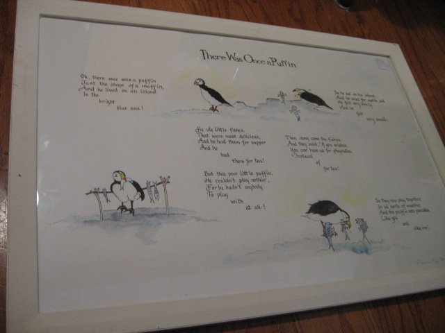 Puffin picture poem bird Florence Page Jacques