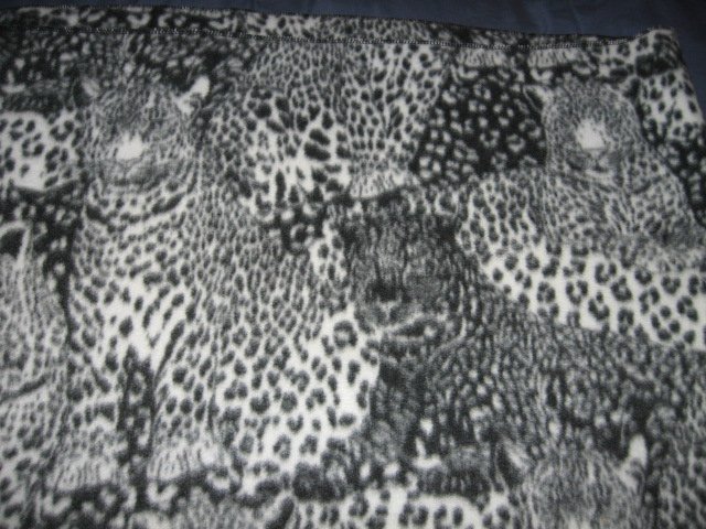 Image 0 of Wild animal Cheetah face black spot  fleece blanket