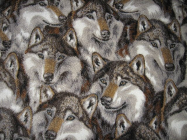 Wolf faces collage  fleece blanket large 72 inch