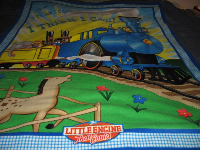 Image 3 of Little Engine That Could Child Bed size Fleece Blanket 48