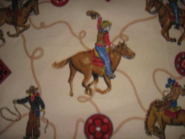 Image 2 of Horse lasso bronco boy western cowboy Fleece blanket throw