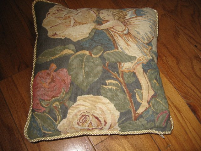 Image 1 of fairies on tapistry pillow set of four 