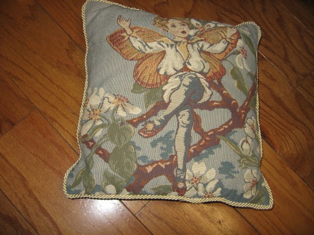 Image 2 of fairies on tapistry pillow set of four 