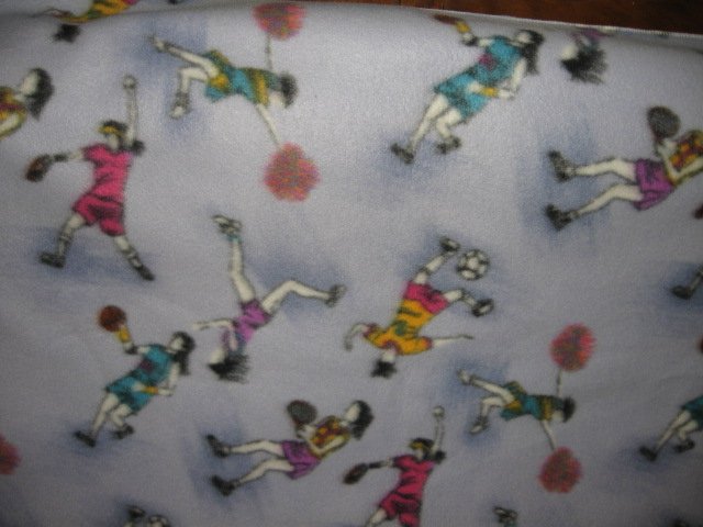 Image 1 of girl sport tennis soccer basketball soft new antipill bed size fleece blanket 