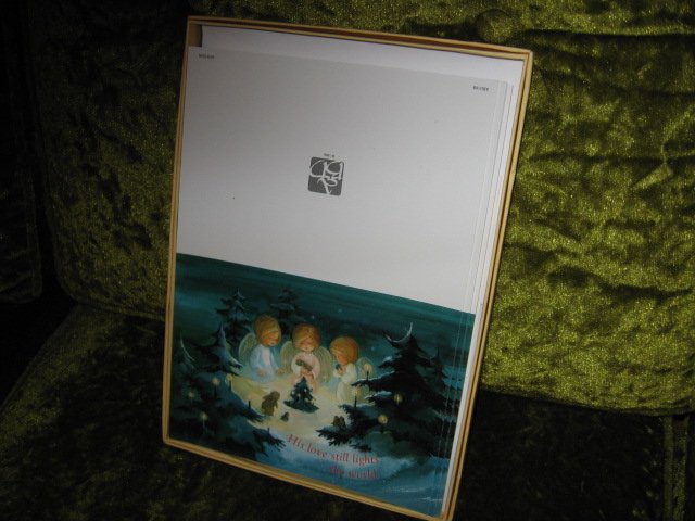 Angels adoration Xmas 15 cards per box set of two boxes with envelopes