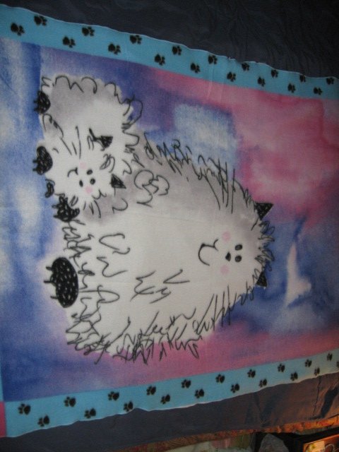 Image 1 of Cat Fleece Blanket Double Bed size RARE 60 inches by 88 inches 
