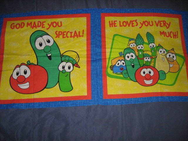 Veggie Tales  Fabric Pillow Panels to sew