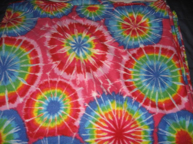 Tie Dye Colorful Adult Fleece blanket 