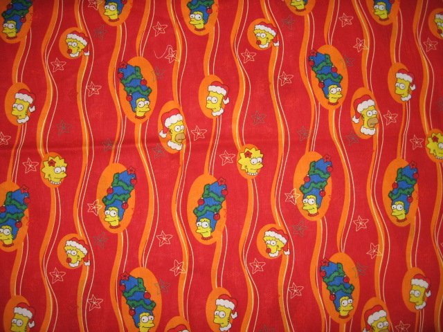 Image 1 of Bart Simpson Characters sewing cotton Fabric by the yard 2007 