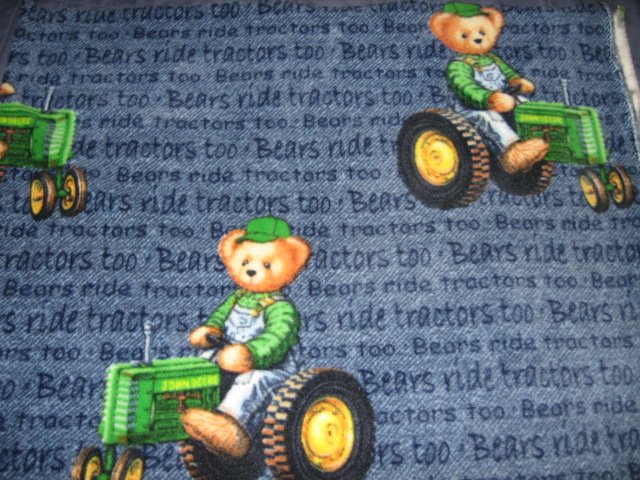 John Deere Tractor Doll blue Fleece Blanket 25 X 28 