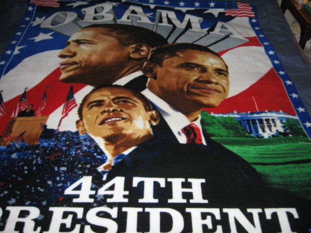 Image 0 of Obama President  Fleece blanket Antipill handmade Rare free shipping sale