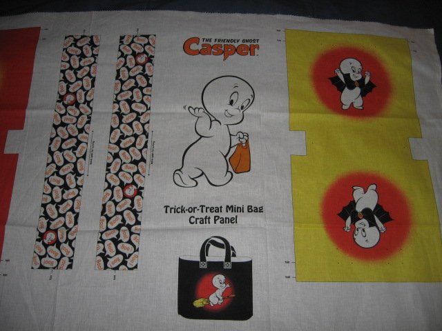 Image 0 of Casper the Friendly Ghost -  to sew - Holloween Trick or Treat Bag