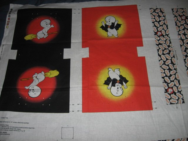 Image 2 of Casper the Friendly Ghost -  to sew - Holloween Trick or Treat Bag