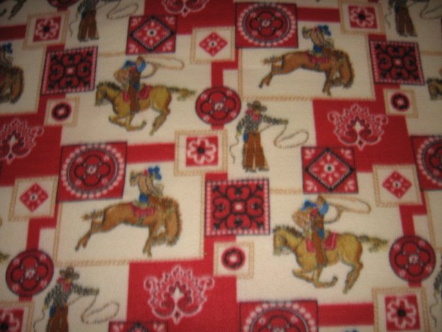 Image 0 of Horse lasso bronco boy western cowboy Fleece blanket throw