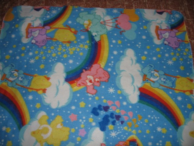 Image 0 of Care Bear  fleece toddler car seat blanket 