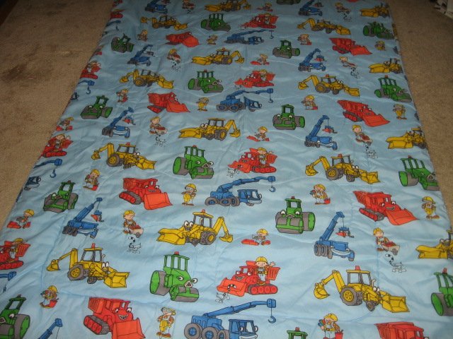 Image 1 of Bob the Builder toddler bedsize quilt out of print 