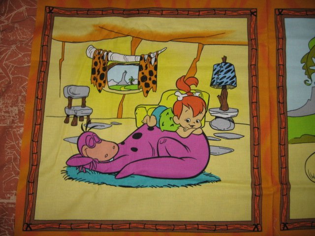 Image 4 of Flintstones family character Fabric Pillow Panel set of four