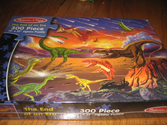 Image 0 of Dinosauer 300 piece  Puzzle 19 by 27 Melissa and Doug 