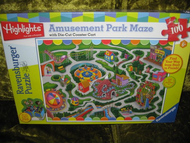 Image 0 of Amusement park maze Ravensburger Puzzle  19 by 14 inch 