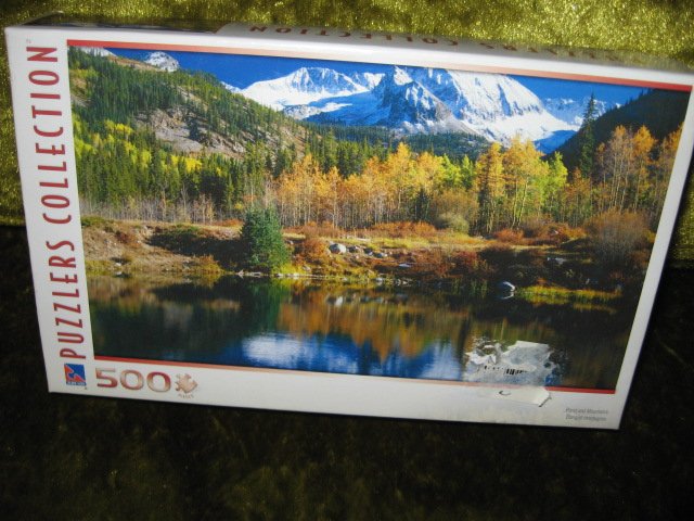 Image 1 of Pond Mountain 500 piece puzzler collection Puzzle 18 in by 11 in