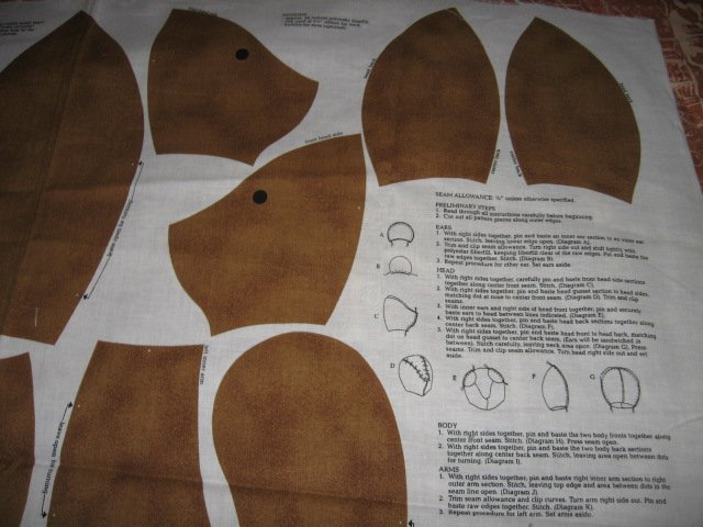 Image 2 of VIP Bear  24 inch fabric panel to sew